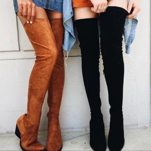 Jeffrey Campbell Gatlin Suede Over the Knee Boot 6